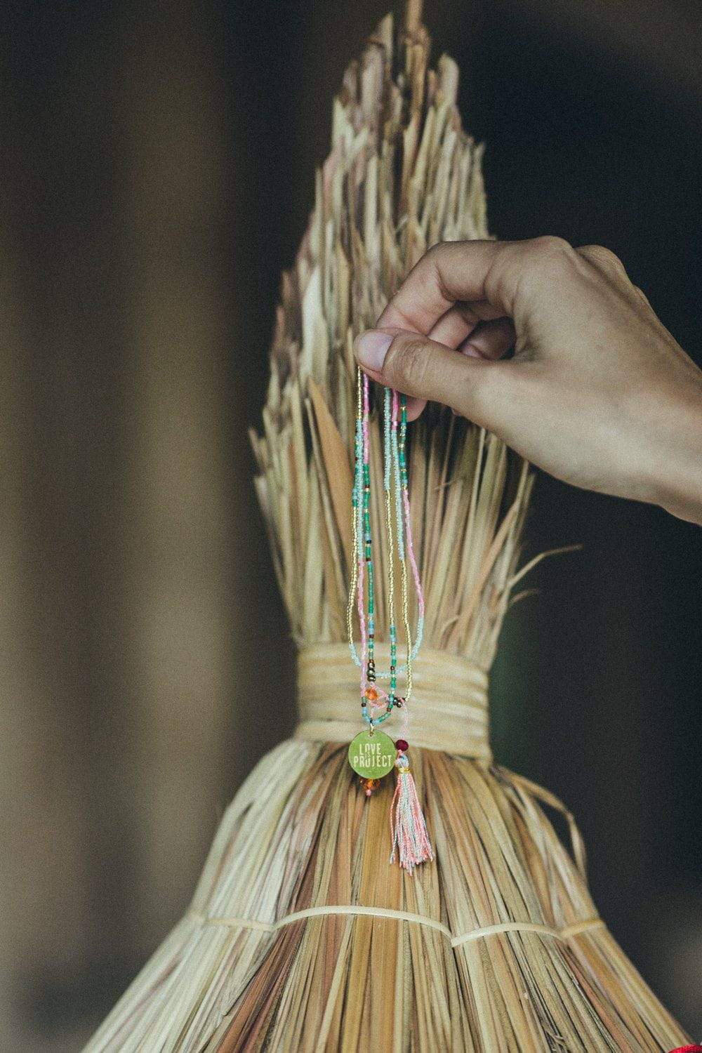 Bali UNITY Beaded Wrap/Necklace - Pink - Love Is Project