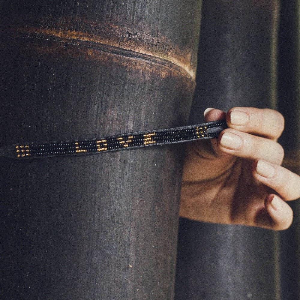 Skinny LOVE Bracelet - Black/Gold - Love Is Project