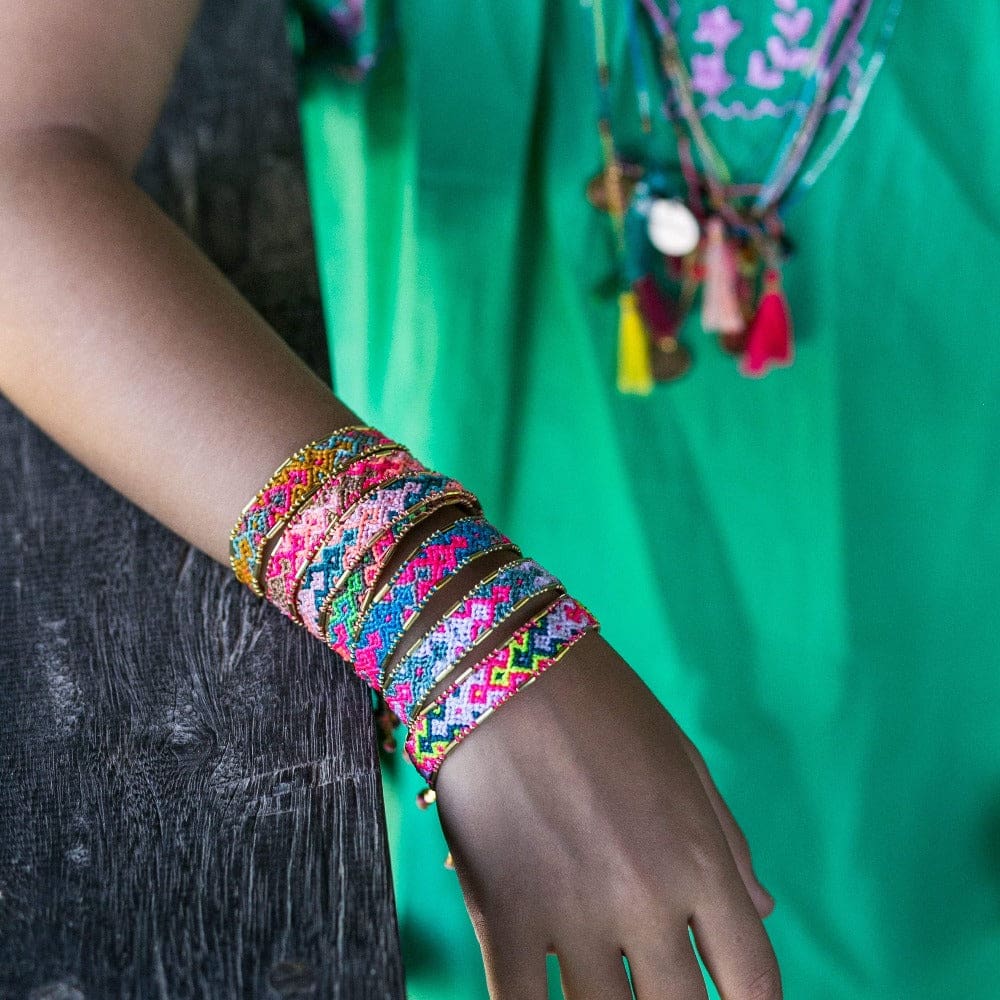 Bali Friendship Bracelet - Electric Feel - Love Is Project