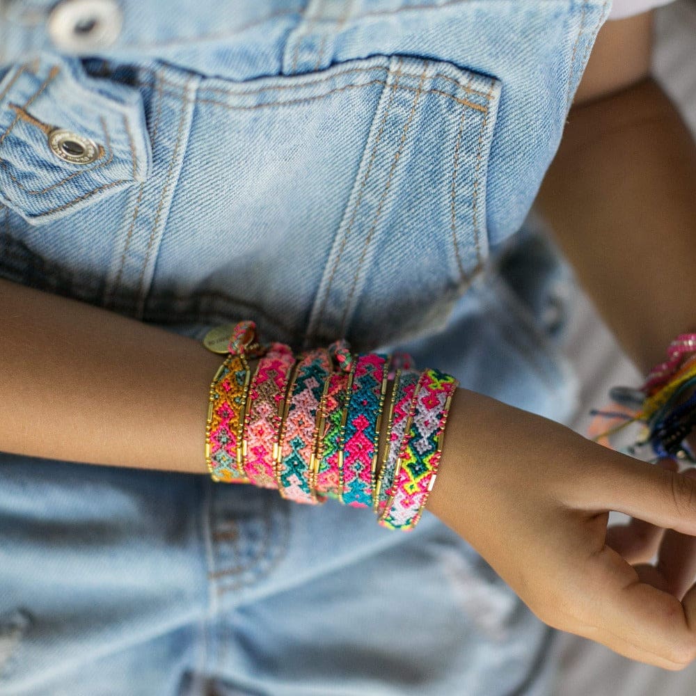 Bali Friendship Bracelet - Electric Feel - Love Is Project