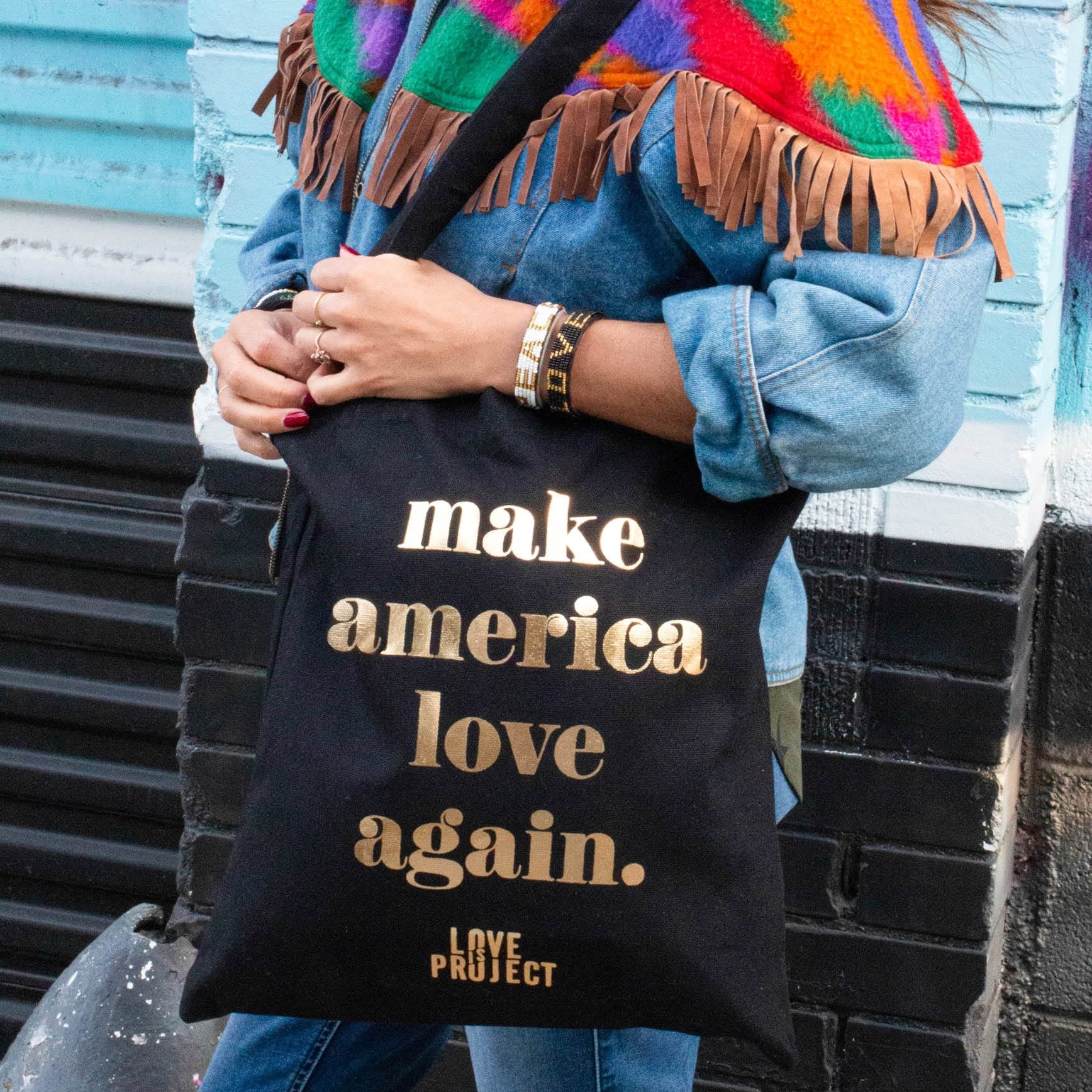 Make America Love Again Tote - Black - Love Is Project