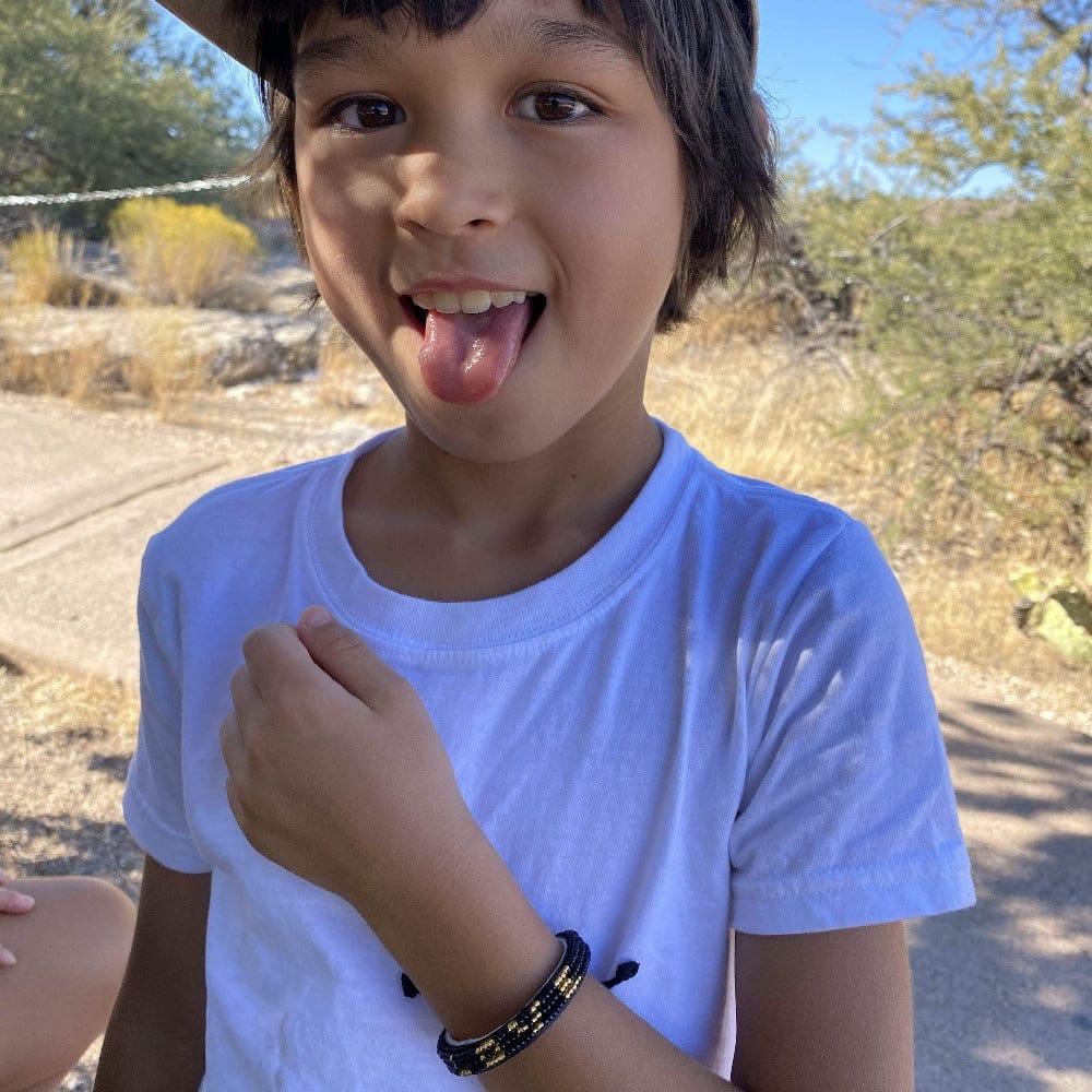 Skinny LOVE Bracelet - Black/Gold - Love Is Project