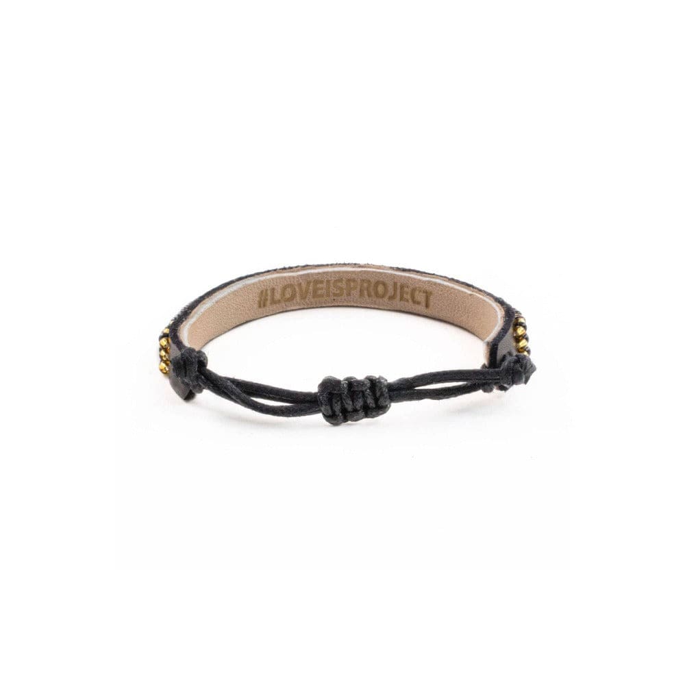 Skinny LOVE Bracelet - Black/Gold - Love Is Project
