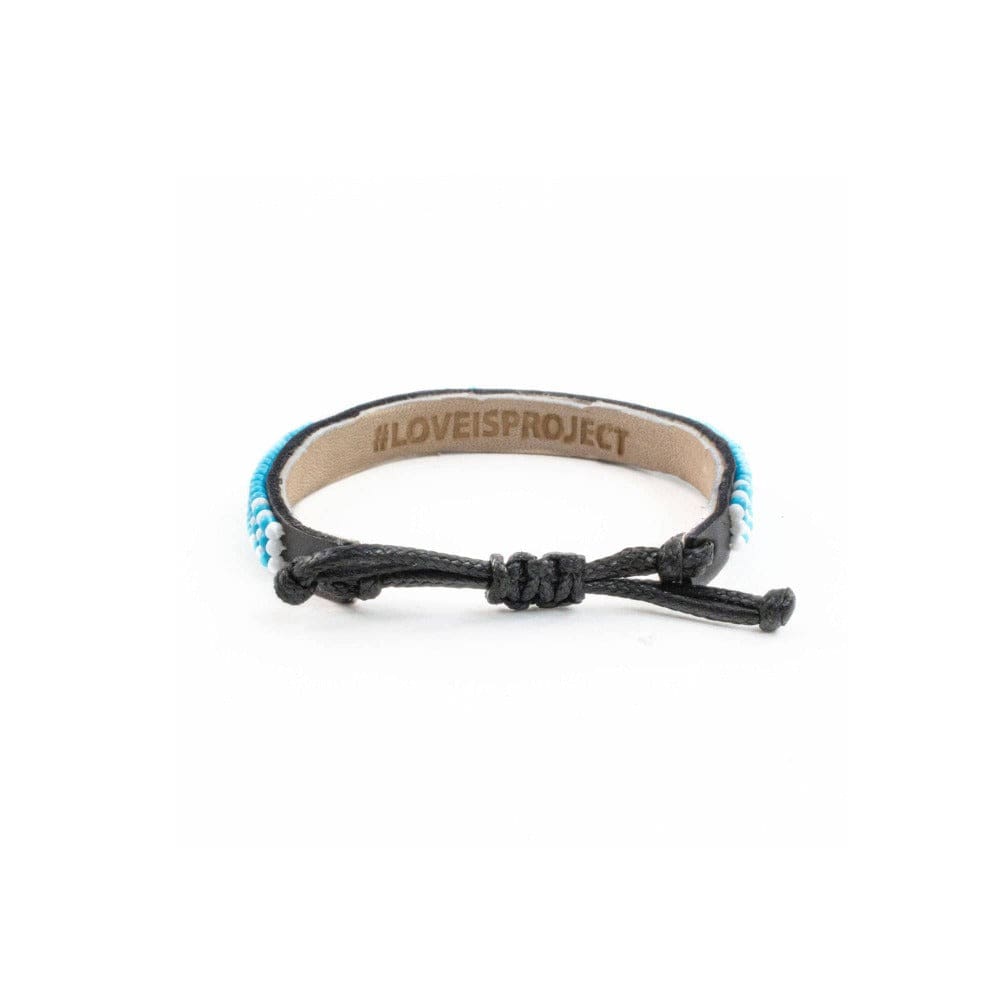 Skinny LOVE Bracelet - Sky Blue / White - Love Is Project