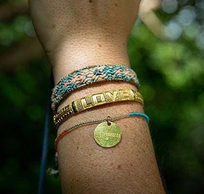 Bali UNITY Beaded Bracelet - Peach - Love Is Project