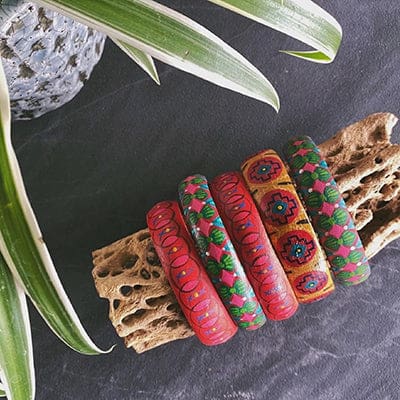 Corazon Wooden Bangle - Black - Love Is Project