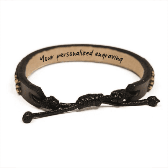 Skinny LOVE Bracelet - Black/Gold - Love Is Project