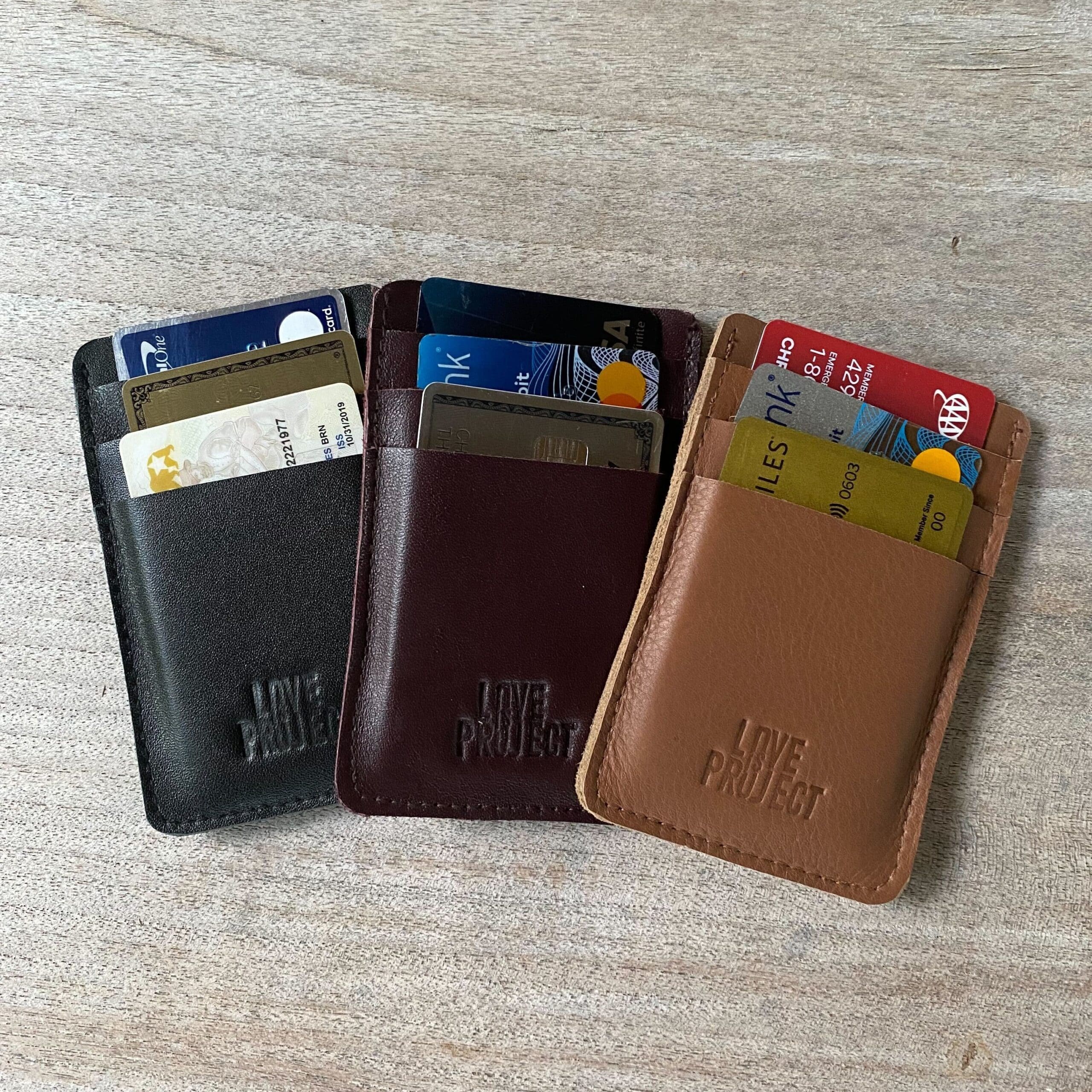 Leather Card Wallet - Brown - Love Is Project