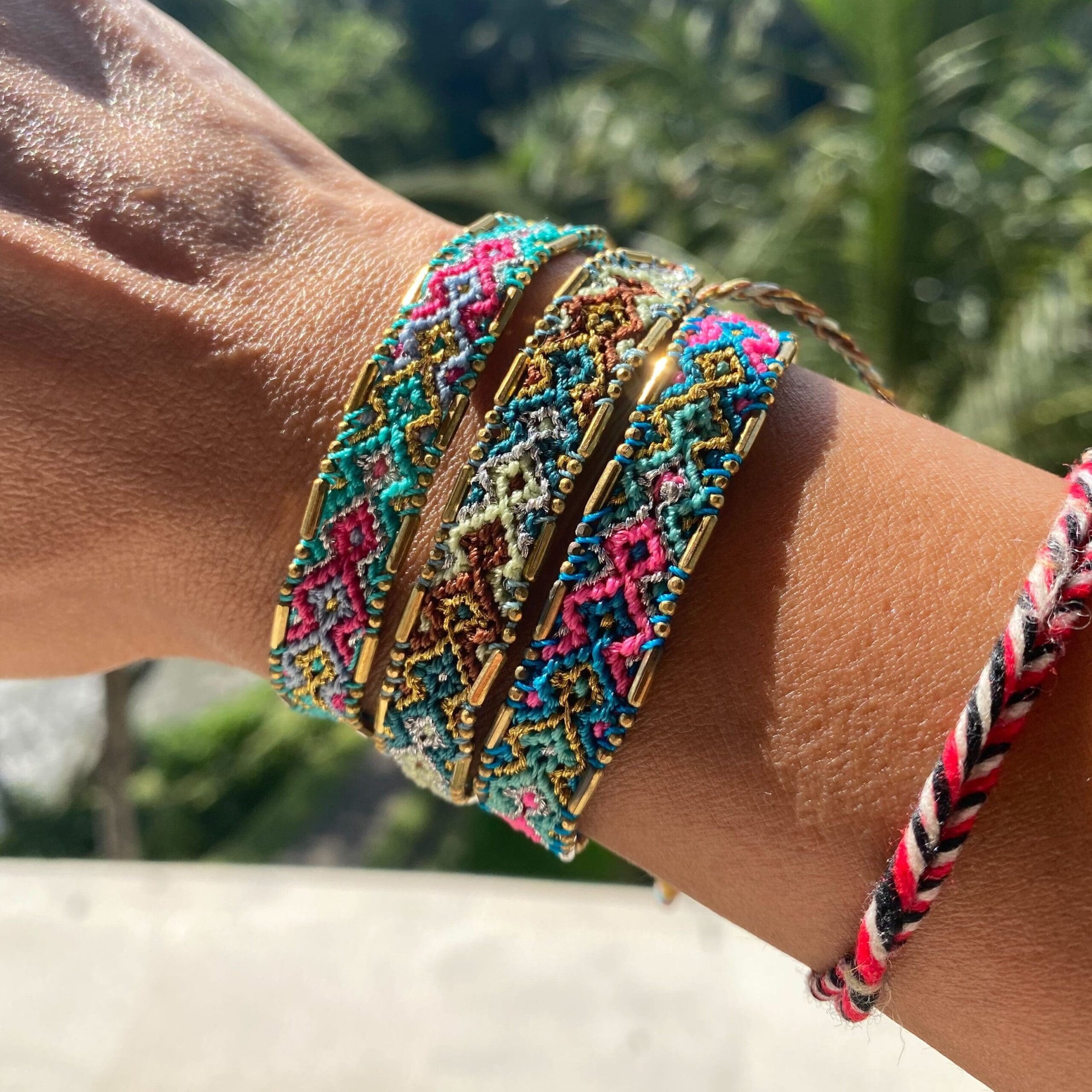 Bali Metallic Friendship Bracelet - Aqua Starfish - Love Is Project