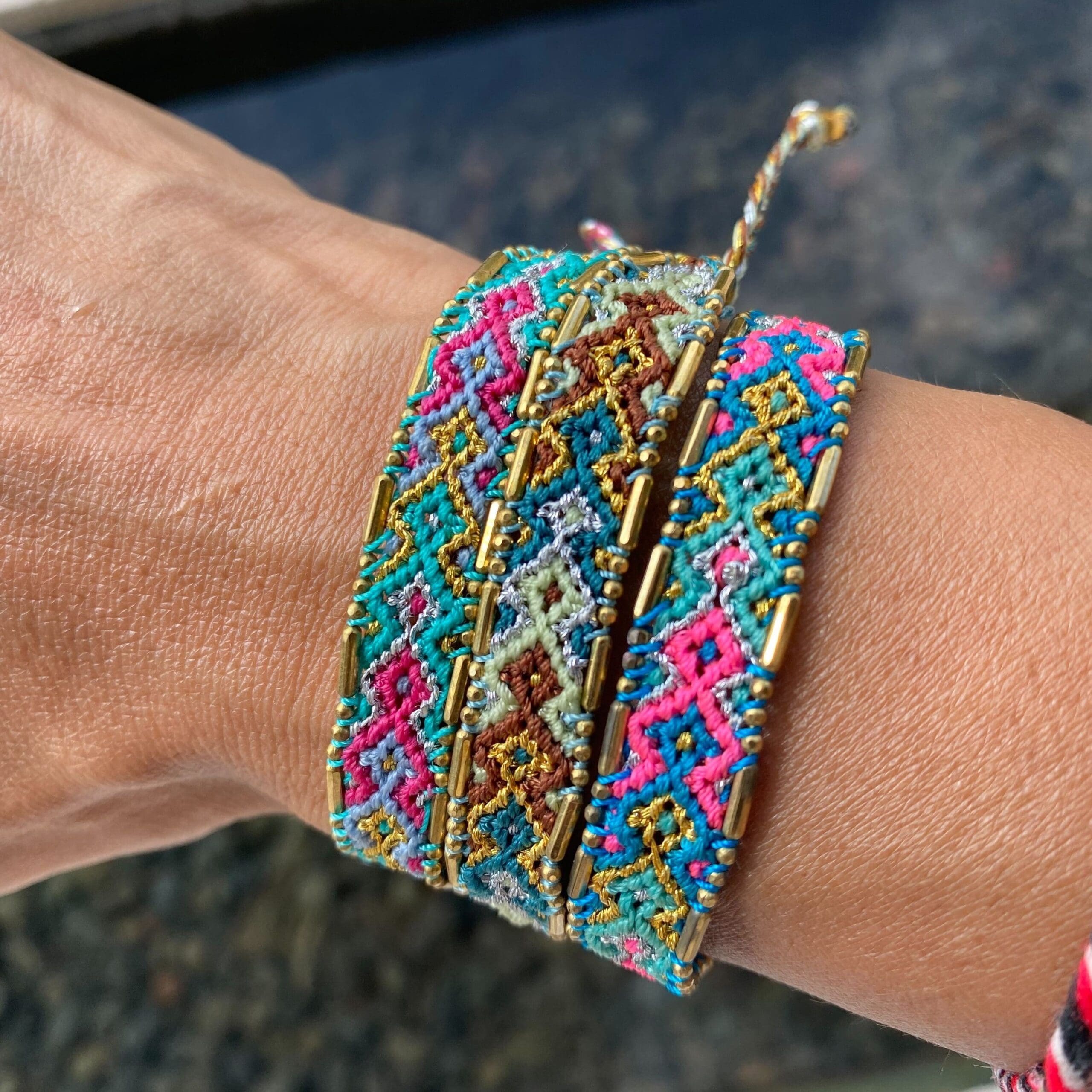 Bali Metallic Friendship Bracelet - Aqua Mist - Love Is Project