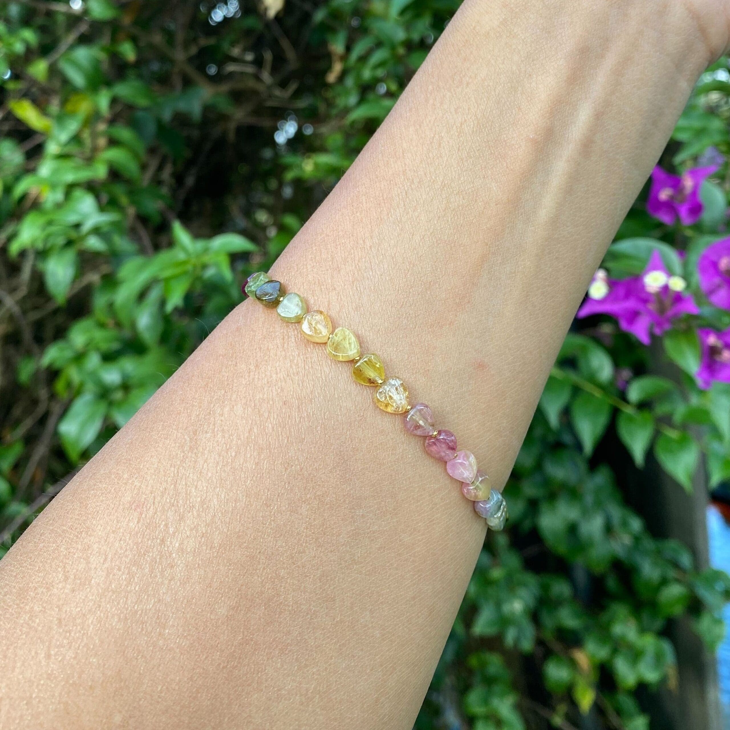 Enlighten Tourmaline Stone Stretch Bracelet - Love Is Project