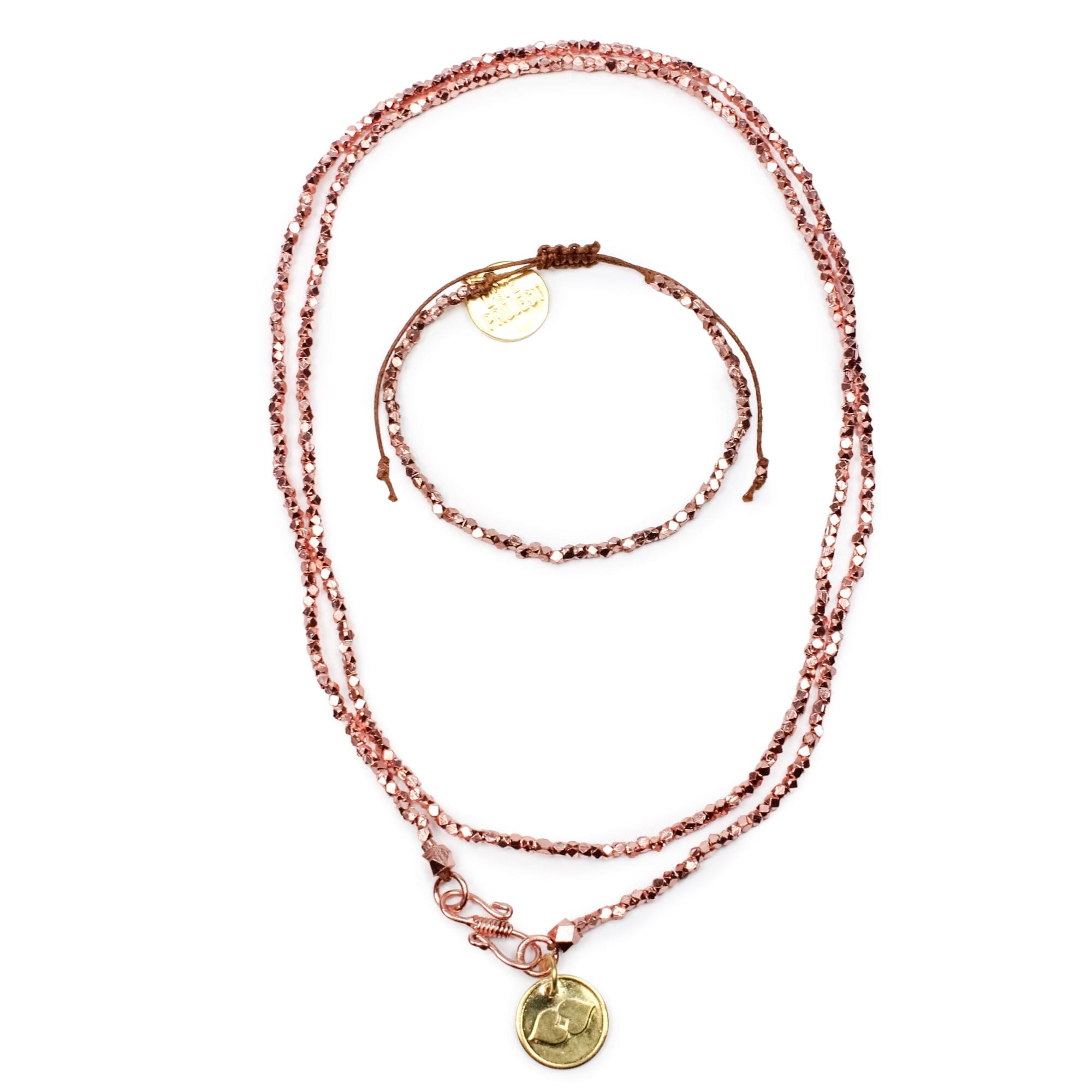 Bollywood Bracelet & Necklace Set - Champagne