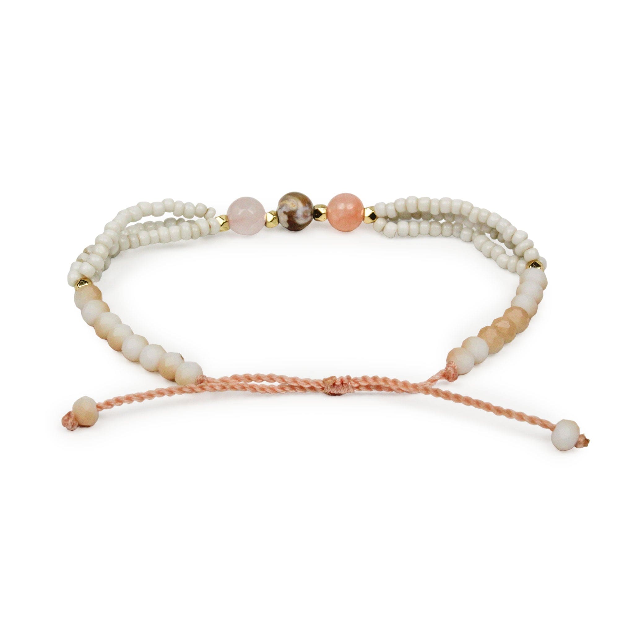 Third Eye Beaded Bracelet - Peach - Love Is Project