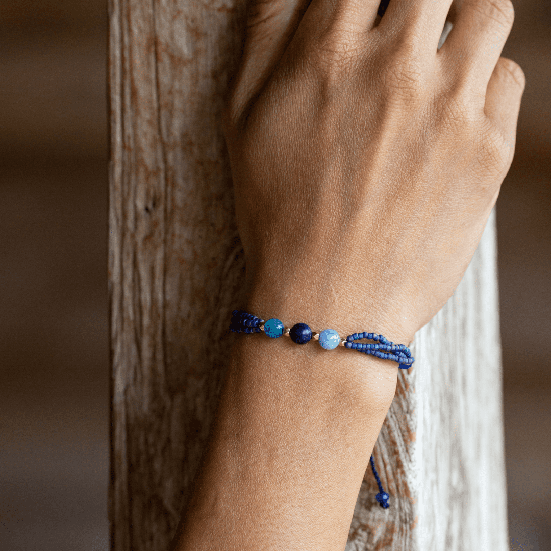 Third Eye Beaded Bracelet - Blue Turquoise - Love Is Project