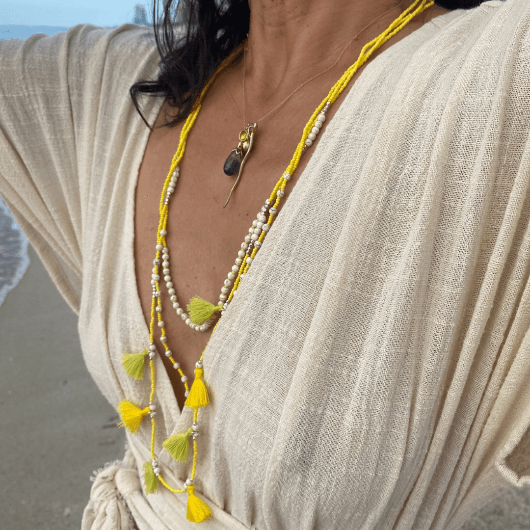Bali Garland Necklace - Yellow - Love Is Project