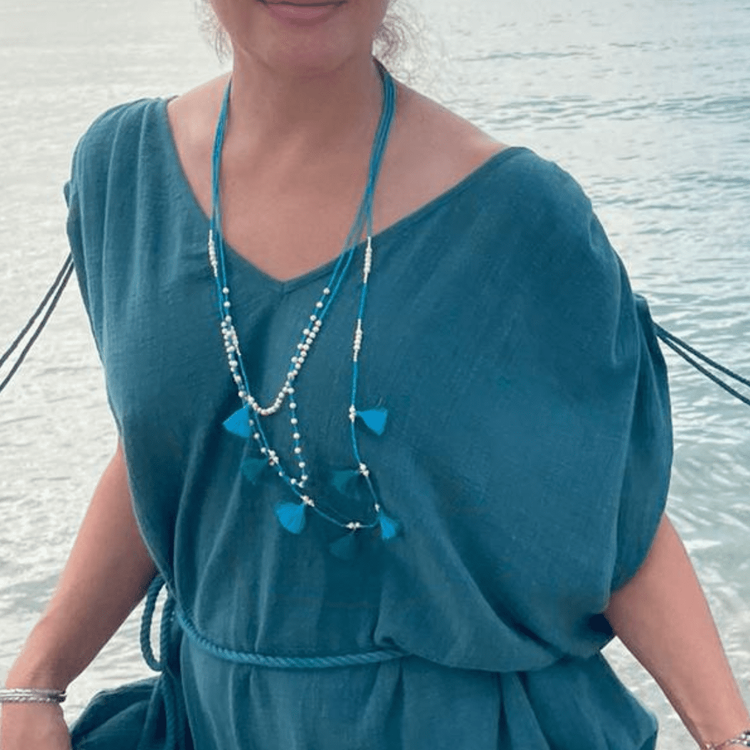 Bali Garland Necklace - Turquoise - Love Is Project