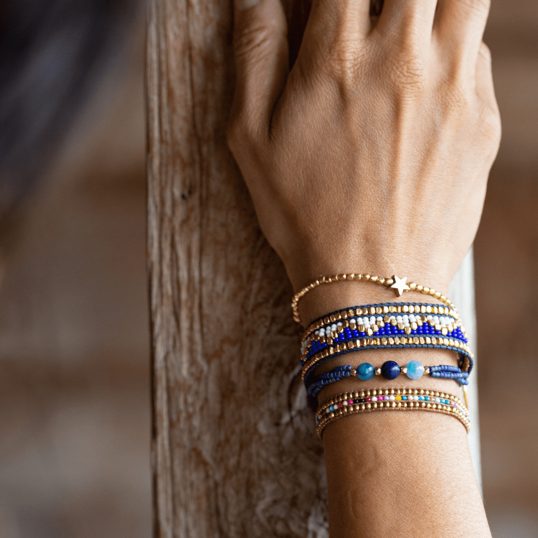 Third Eye Beaded Bracelet - Blue Turquoise - Love Is Project