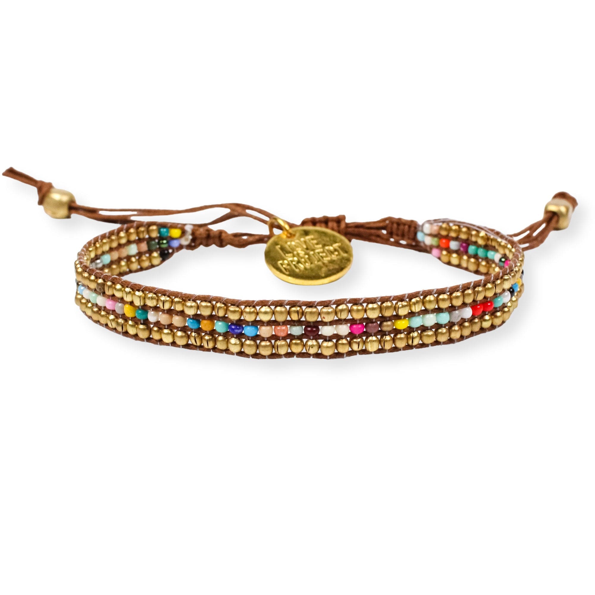 Skinny Gold Darjeeling Rainbow Bracelet - Love Is Project