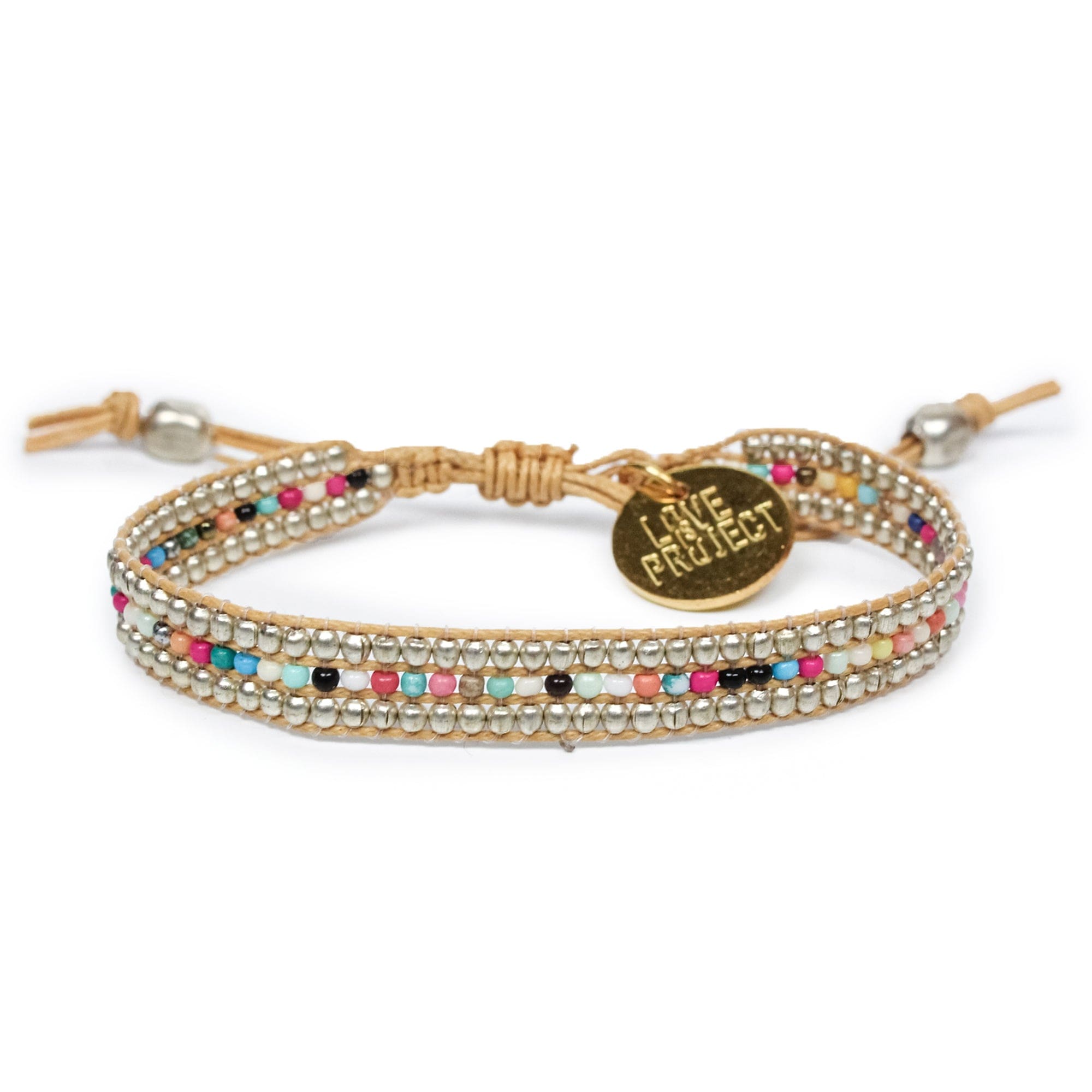 Skinny Silver Darjeeling Rainbow Bracelet - Love Is Project